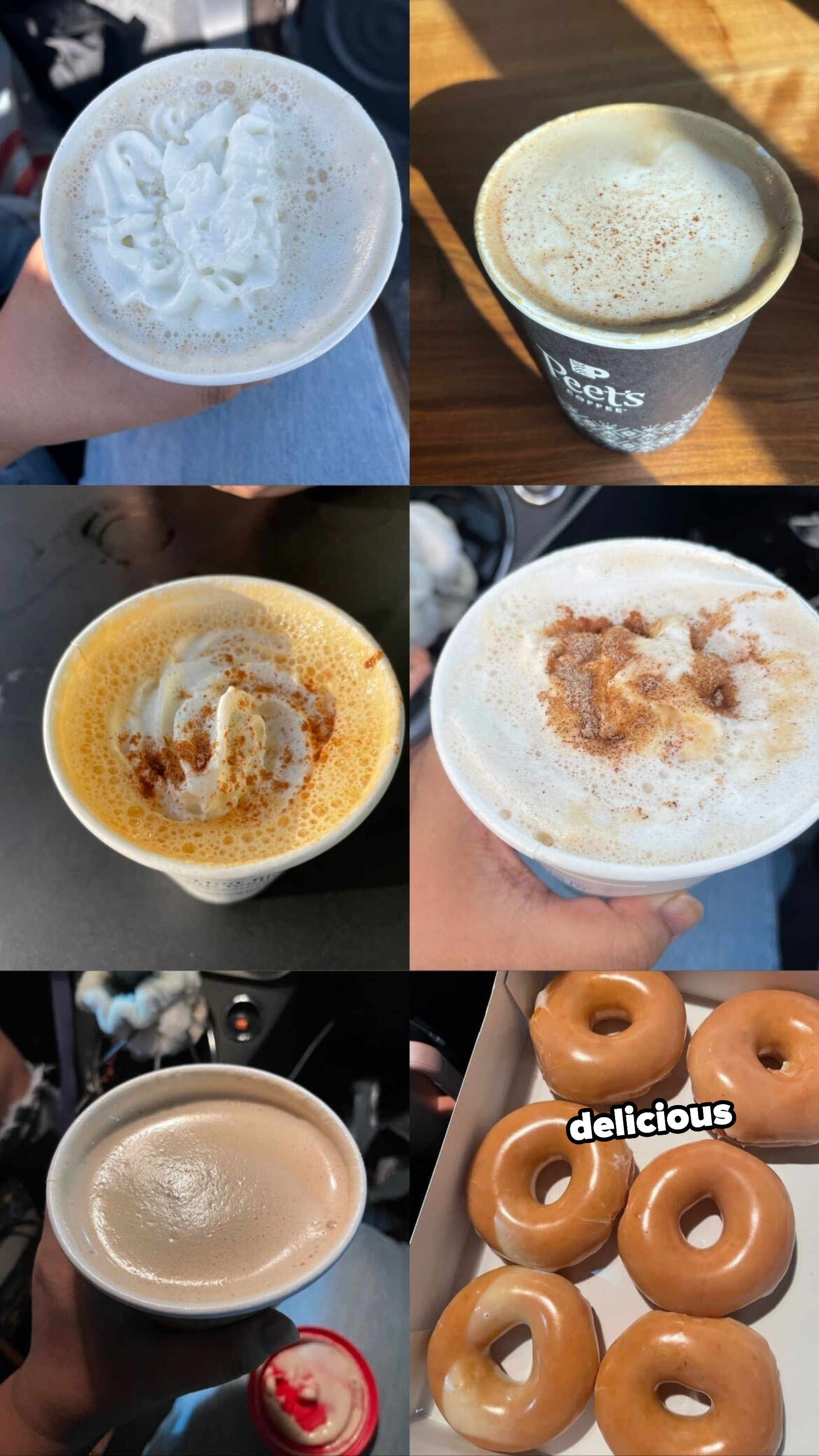 All the coffees uncovered are in a collage together