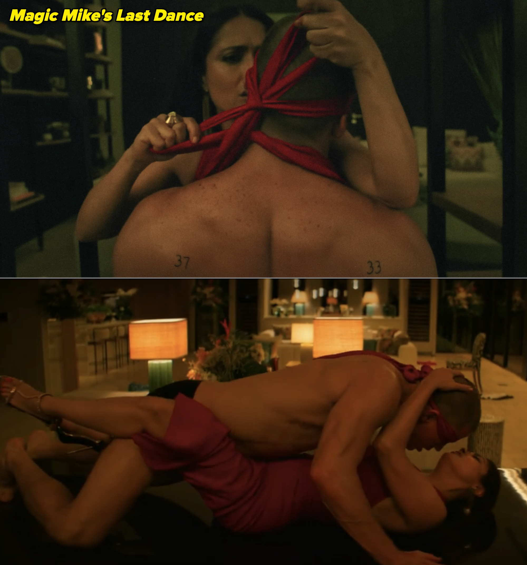 Salma Hayek and Channing Tatum hooking up in &quot;Magic Mike&#x27;s Last Dance&quot;