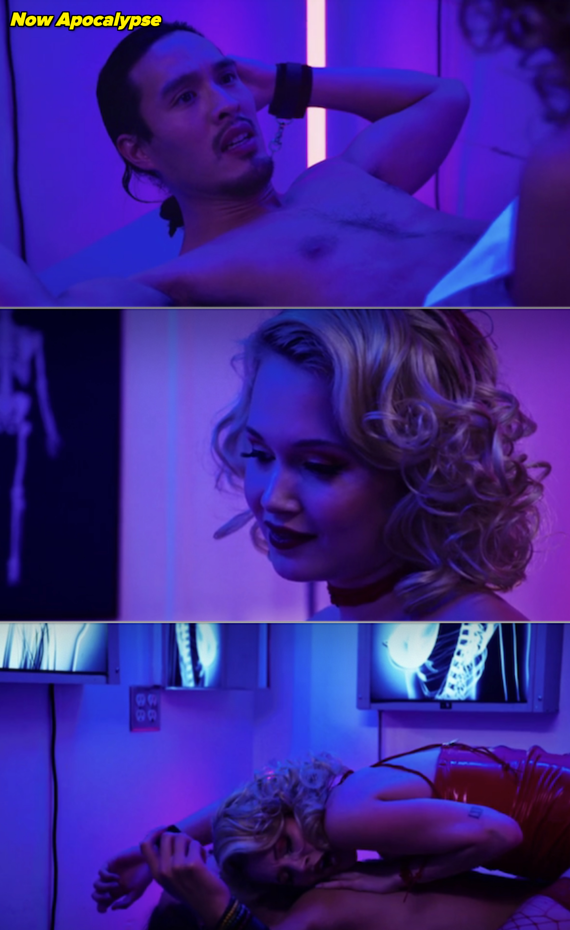 Desmond Chiam and Kelli Berglund during a sex scene in &quot;Now Apocalypse&quot;