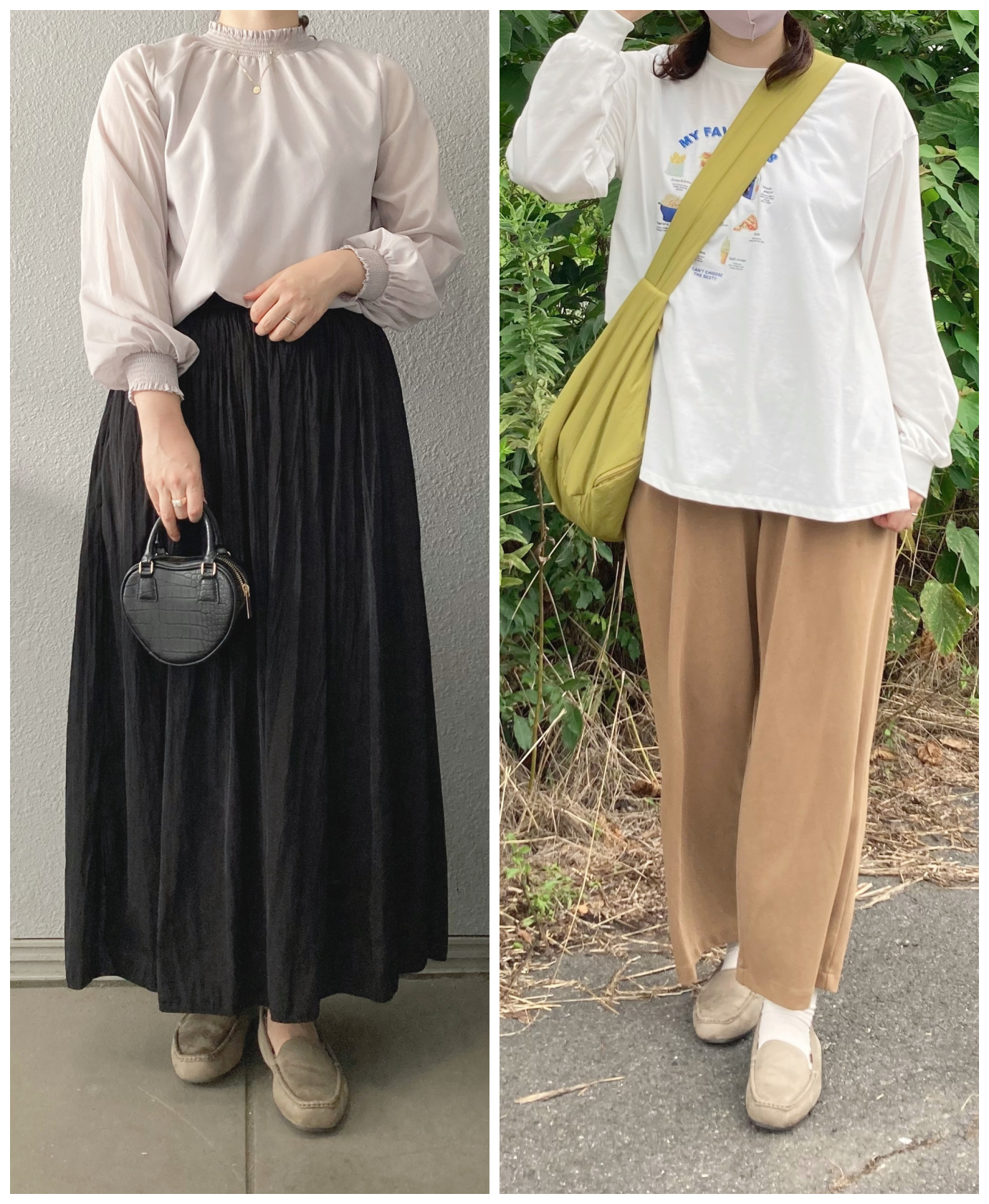 GLOBAL WORK(グローバルワーク)のオススメのシューズ「フワモコ撥水クッションモカシン」のコーディネート