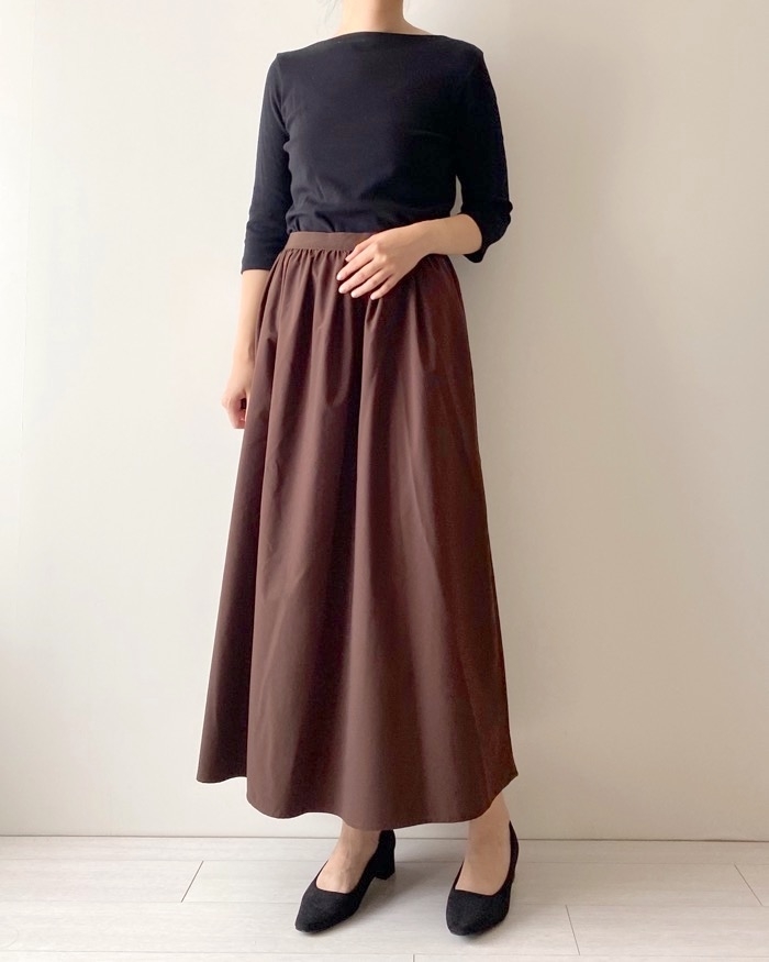 ユニクロのオススメのスカート「ボリュームロングスカート（丈標準86～90cm）」