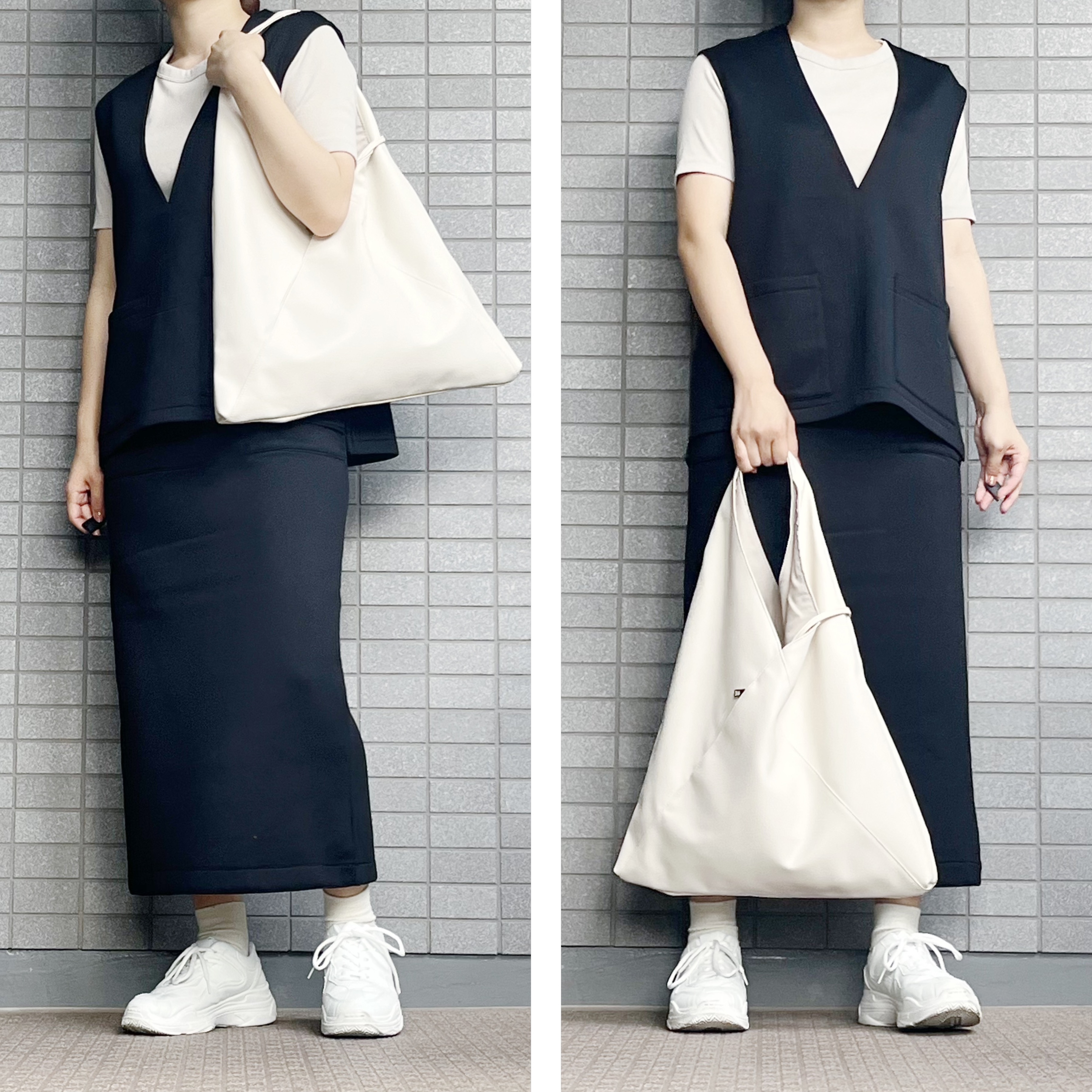 GLOBAL WORK（グローバルワーク）のおすすめのバッグ「ケース付きトライアングルトート」