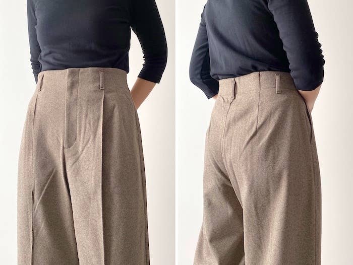 GUのオススメのパンツ「ブラッシュドジャージーワイドパンツ(丈標準70.0~74.0cm)」