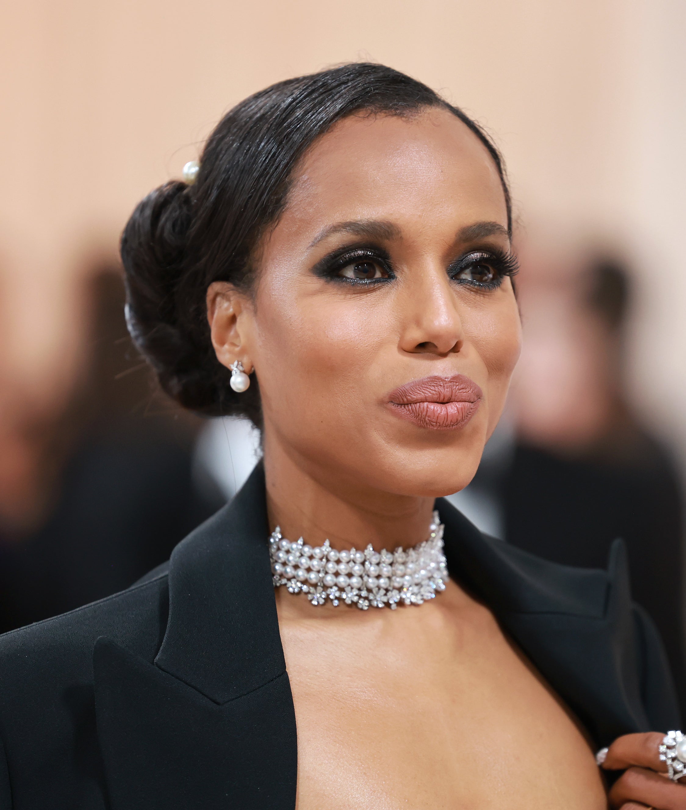 A closeup of Kerry Washington