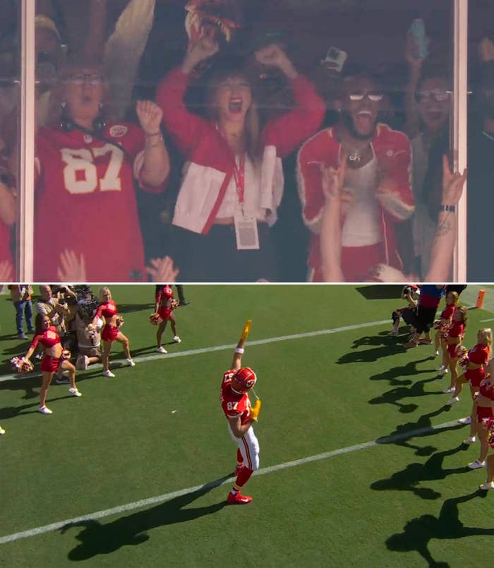 Travis Kelce wears '1989' inspired suit as he leaves Chiefs game with  Taylor Swift