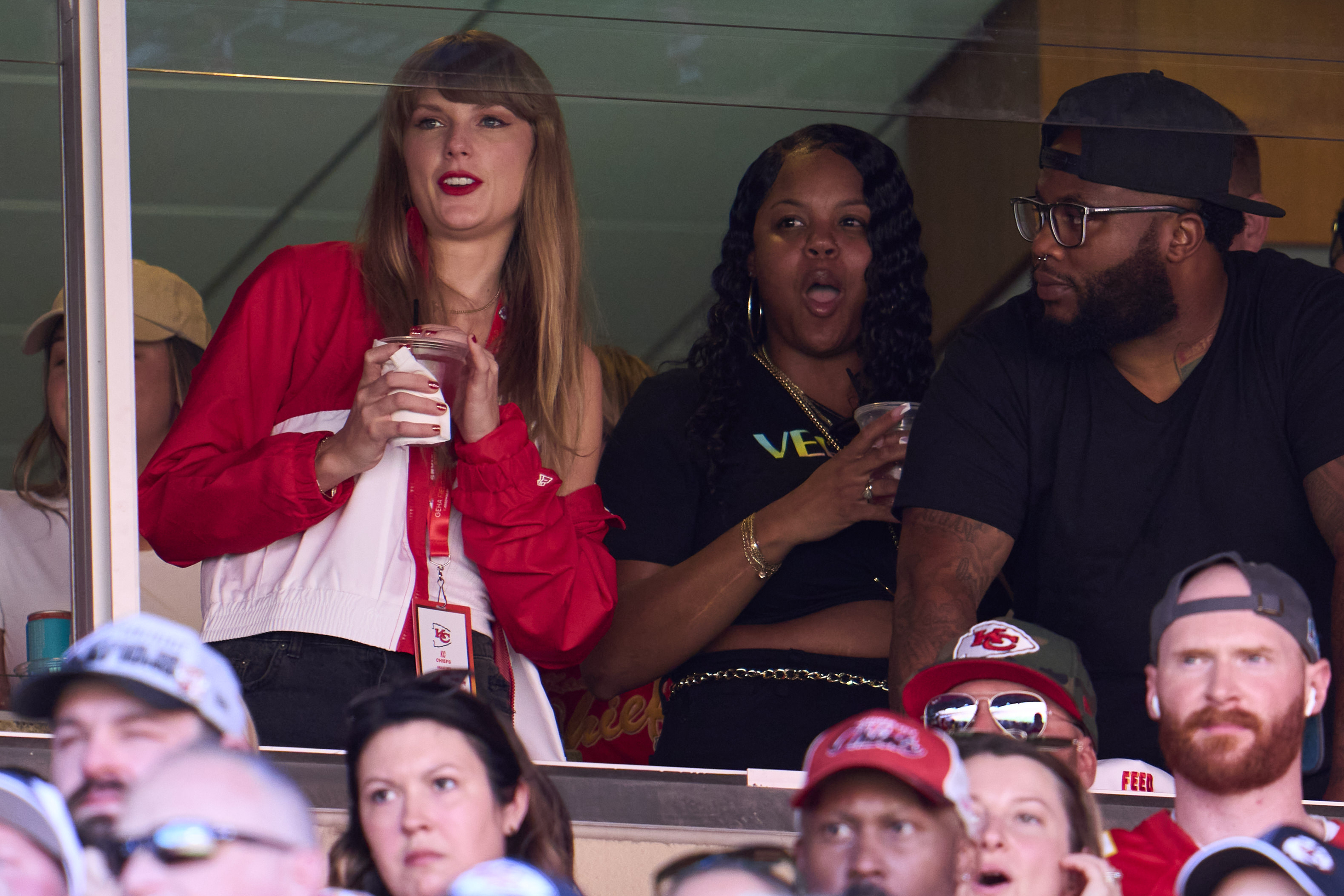 Taylor Swift in the Kelce box