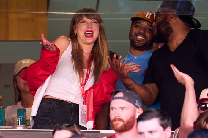 Taylor Swift in the crowd at the Chiefs game