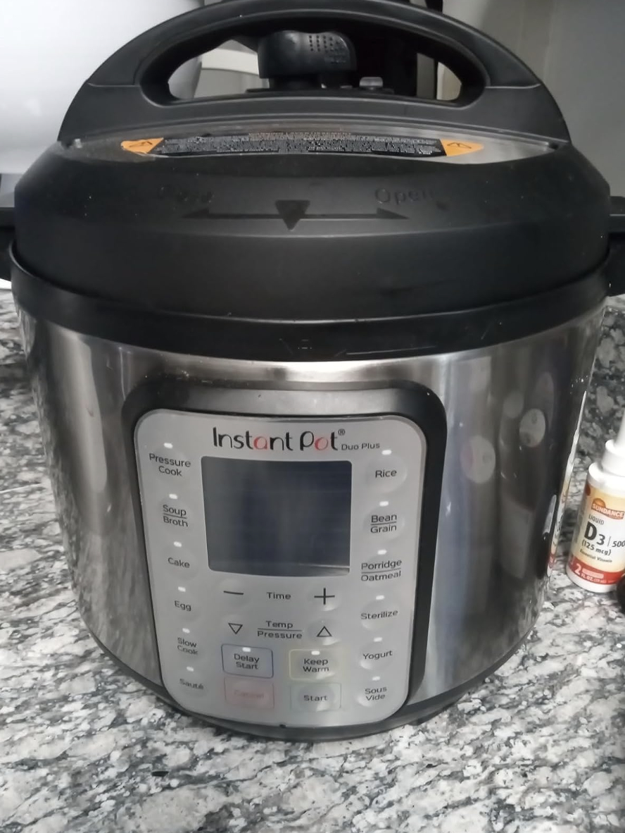 pressure cooker on counter