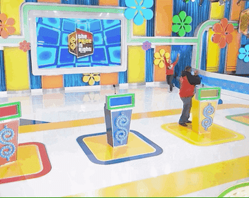 Contestant doing the macarena on the price is right