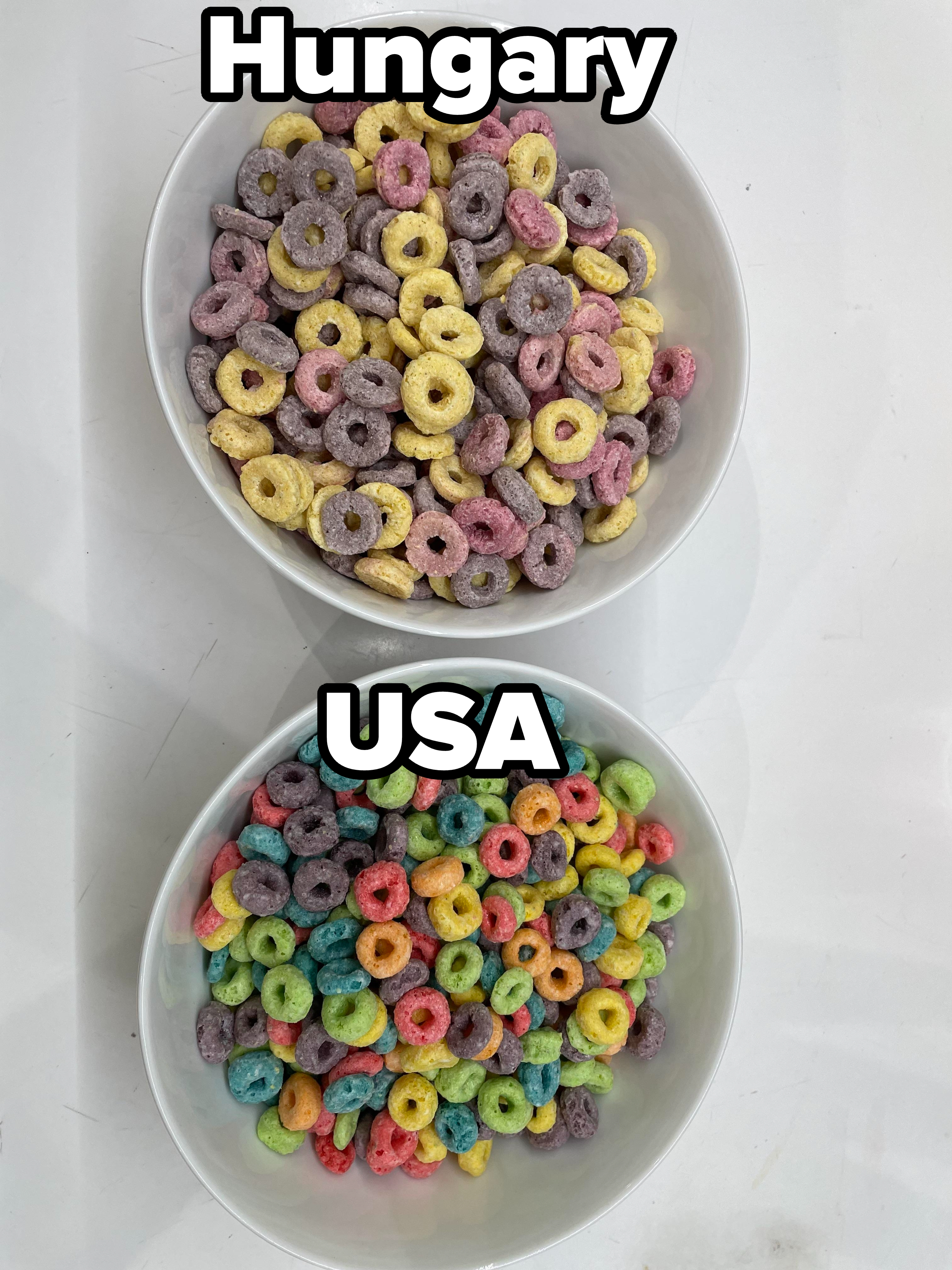 Comparison of Hungarian and American Froot Loops