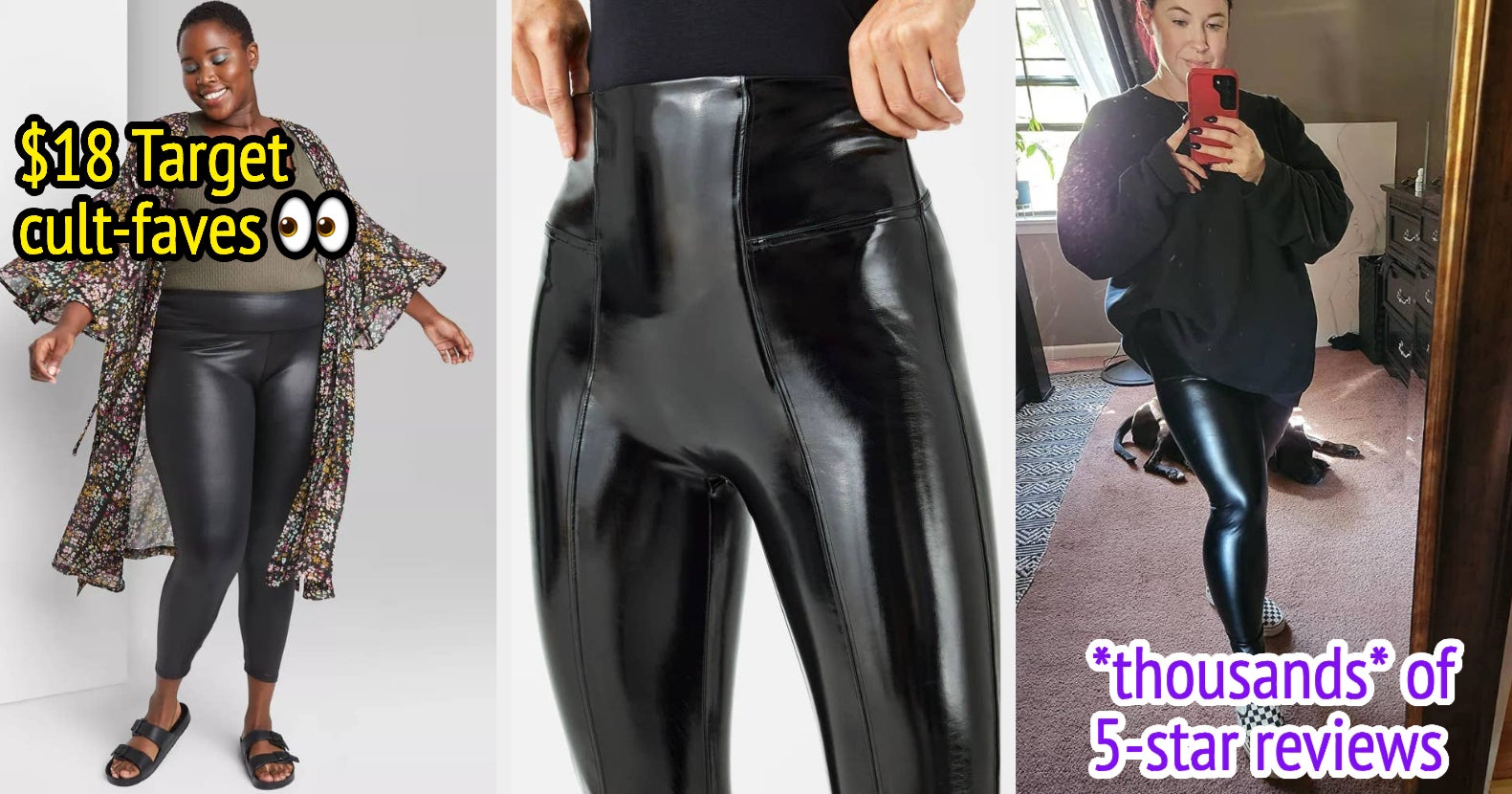 Women Fleece Leggings Glossy Pants Black Matte Autumn Trouserses Warm Wild  Slim