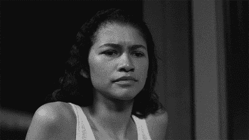 GIF of Zendaya making a "what?" face