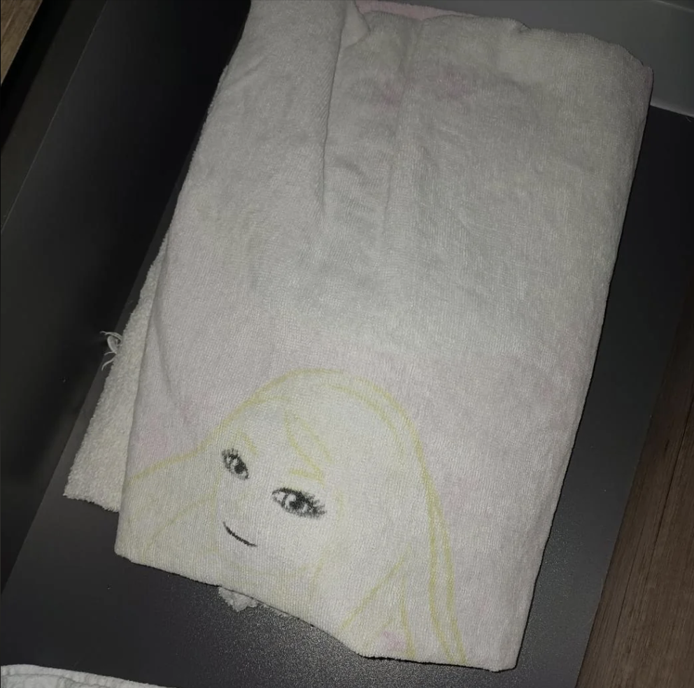 A faded towel