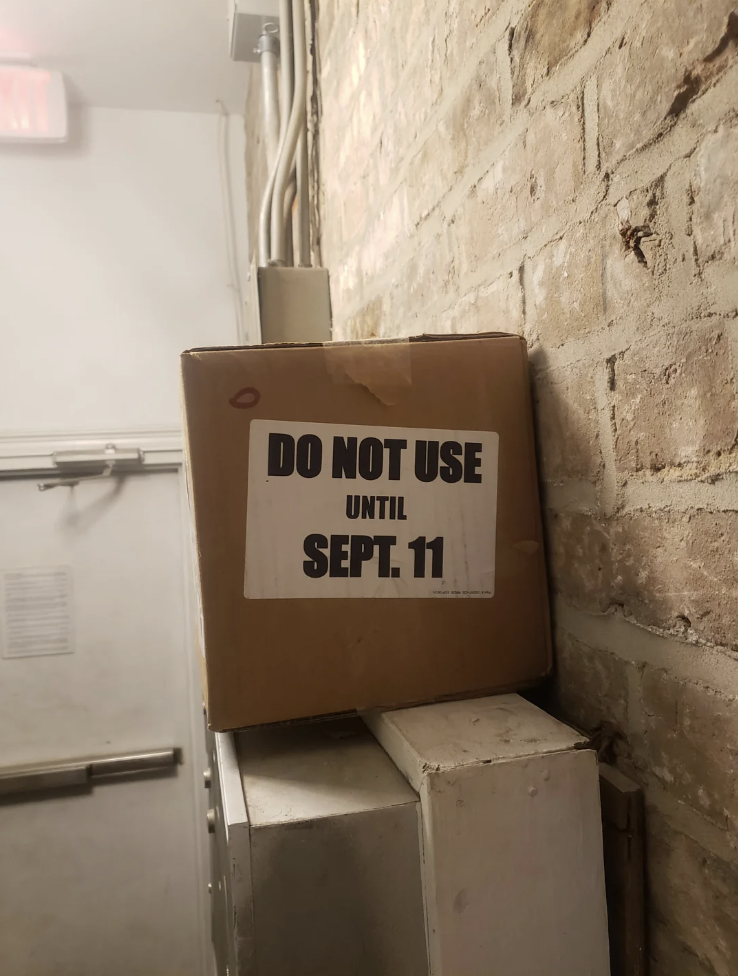 &quot;Do Not Use until Sept. 11&quot;