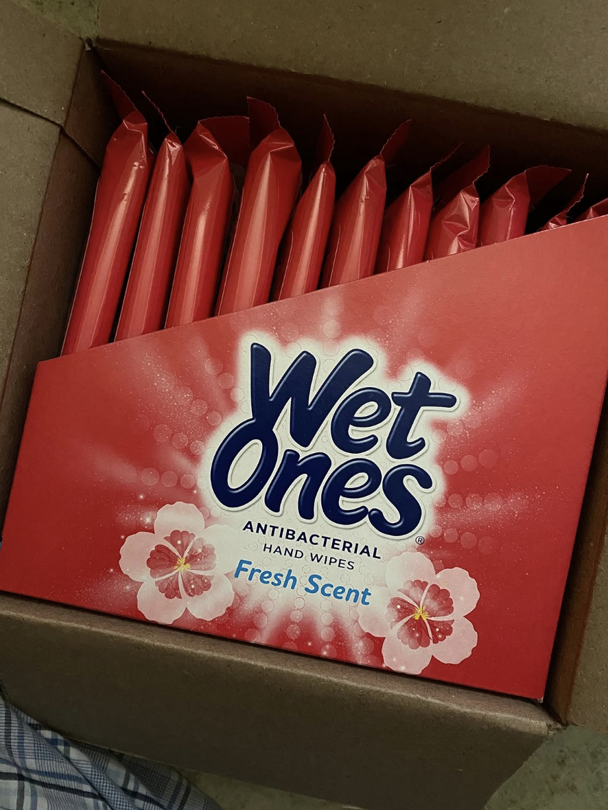 The wet wipes