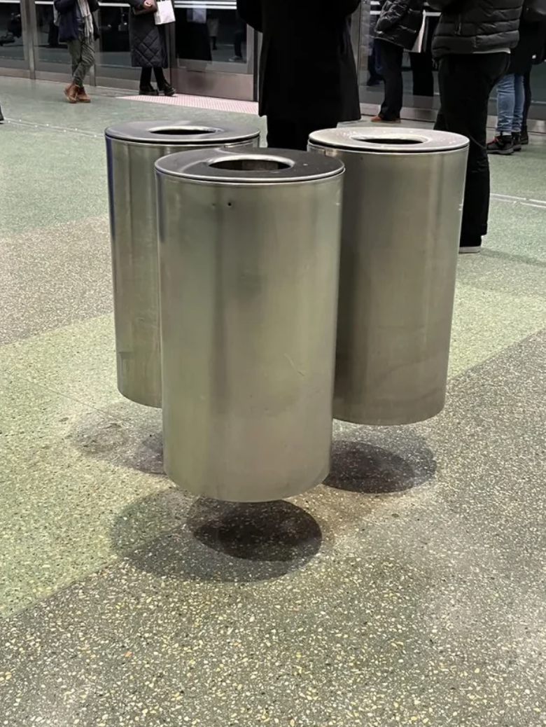 floating trash cans