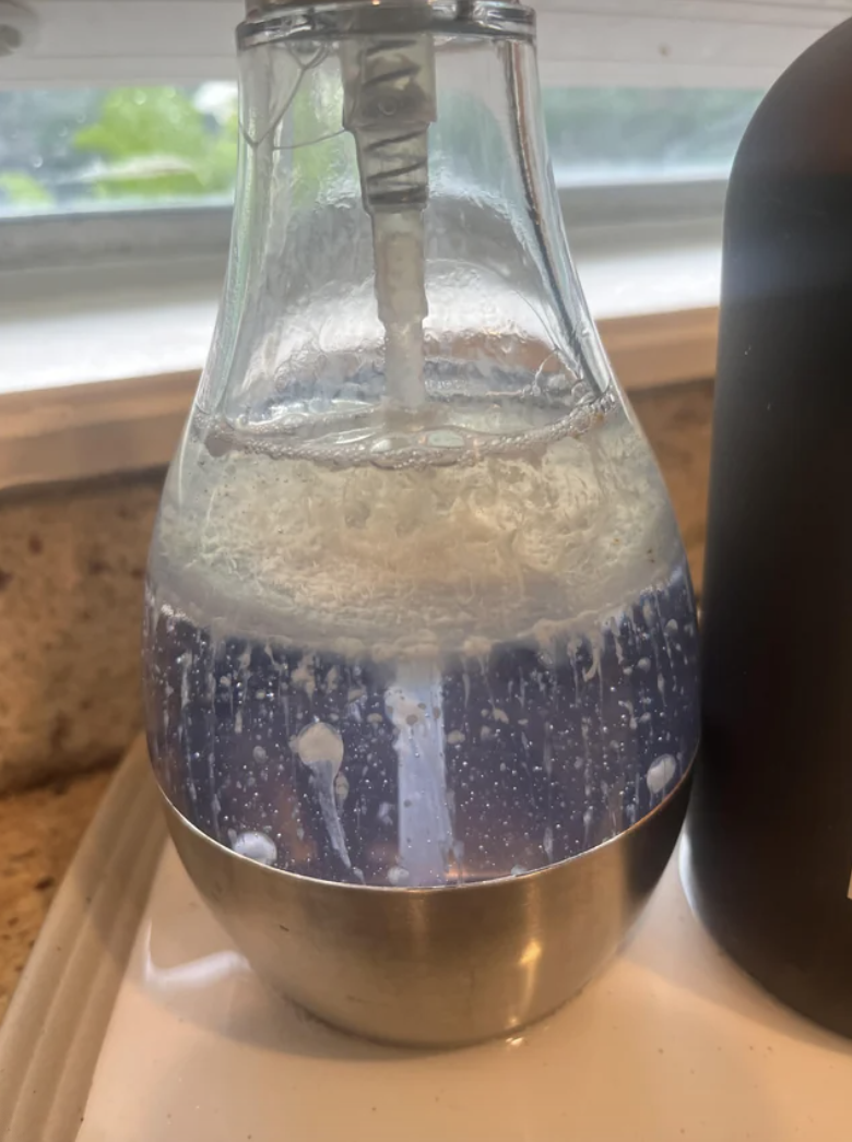 A dirty soap container