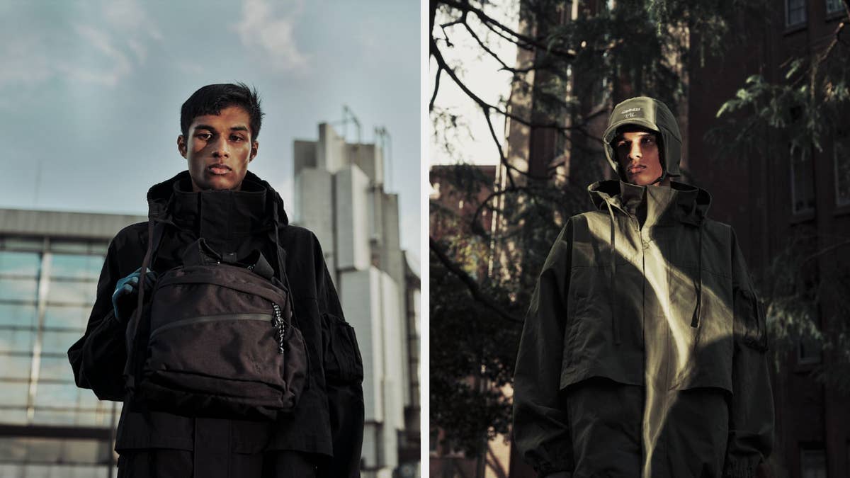 Featuring military-style garments in black, “Coyote”, and “Olive”.