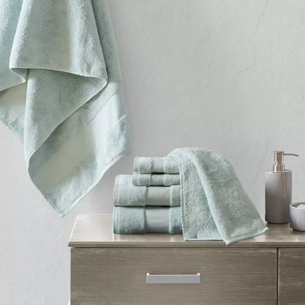 the towels in the color Seafoam