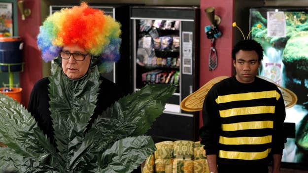 chevy chase and donald glover on community
