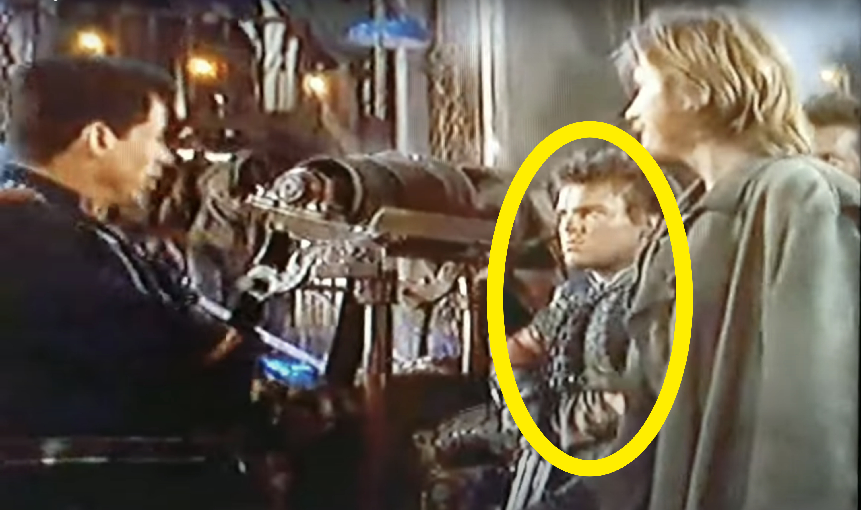 Jack circled in a blurry scene from the movie with Sylvester Stallone
