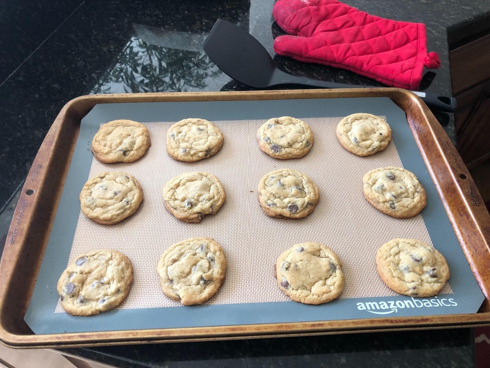 reviewer image of the sheet with cookies on it