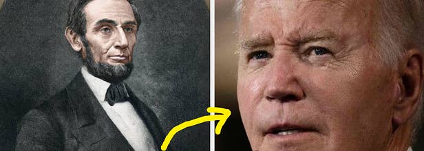 president biden captioned "Born closer to Lincoln's inauguration than his own"