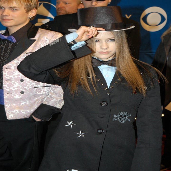Avril Lavigne in a top hat.