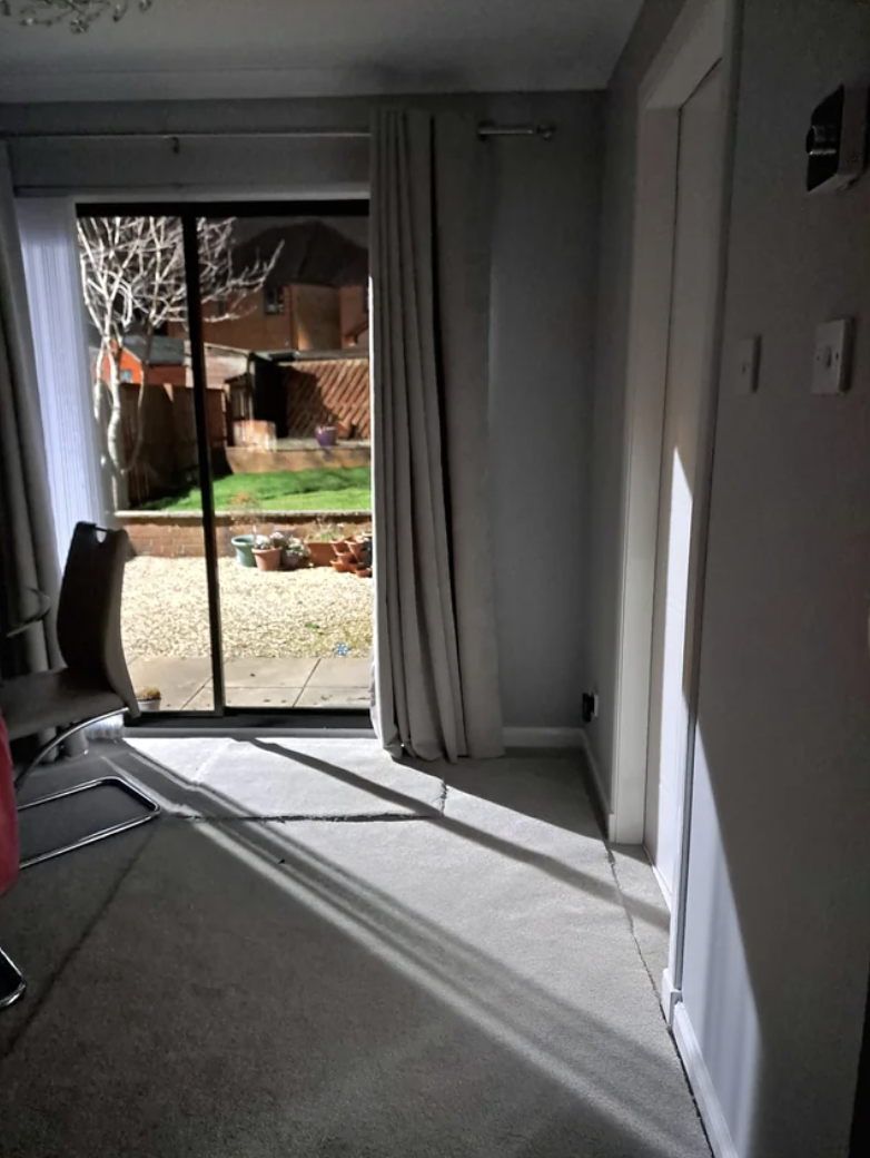 the light coming into the house from the neighbor
