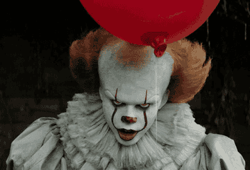 GIF of Pennywise the Clown