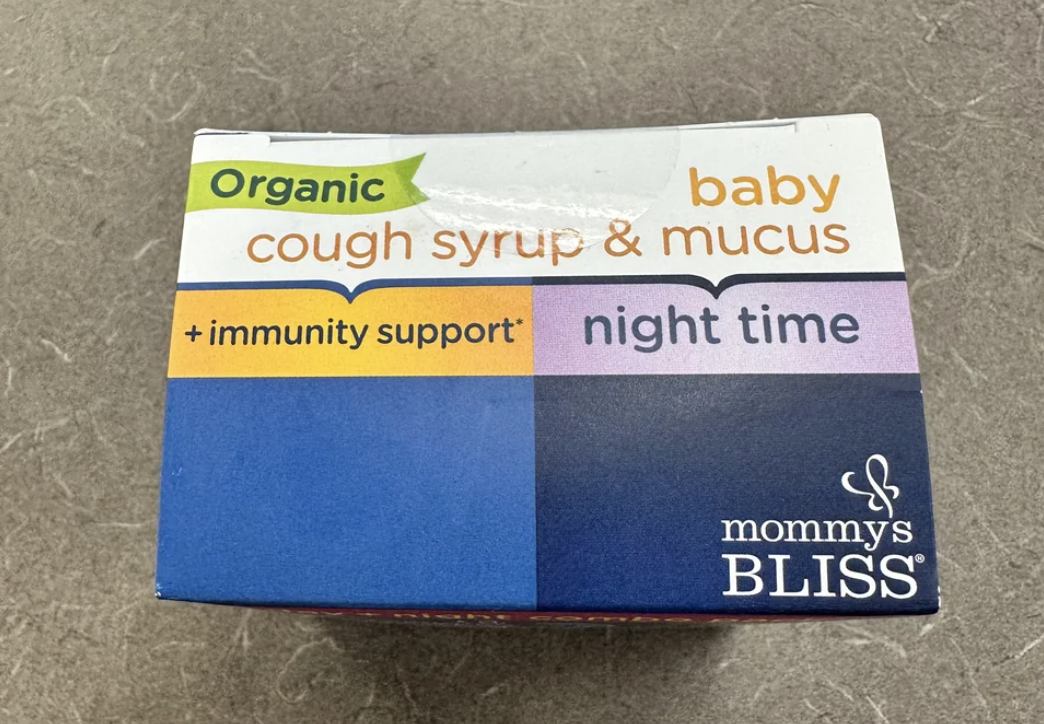 A cough syrup package