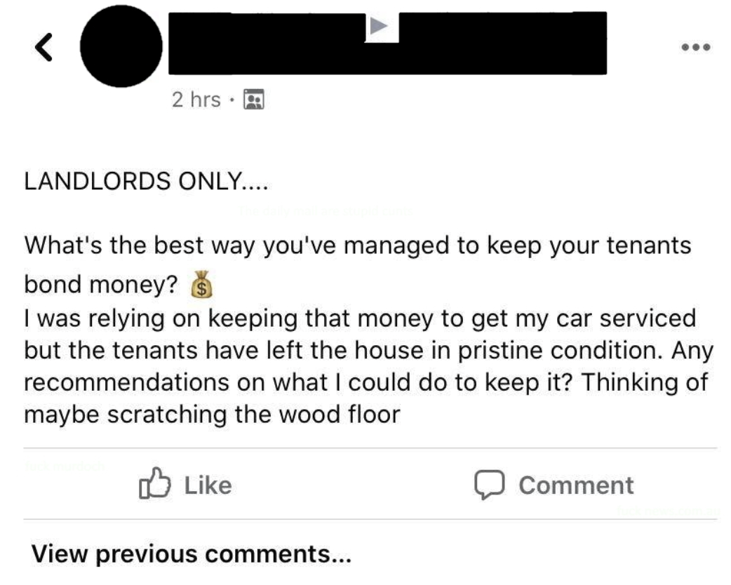 what is the best way you&#x27;ve managed to keep your tenants bond money, i was relying on that to get my car services but the tenants left the house in pristine condition