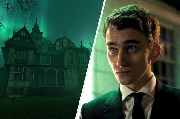 A scary, green glowing house and Anthony.