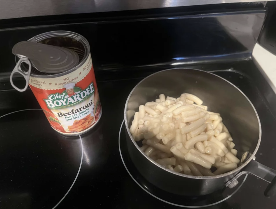 Chef Boyardee with no meat