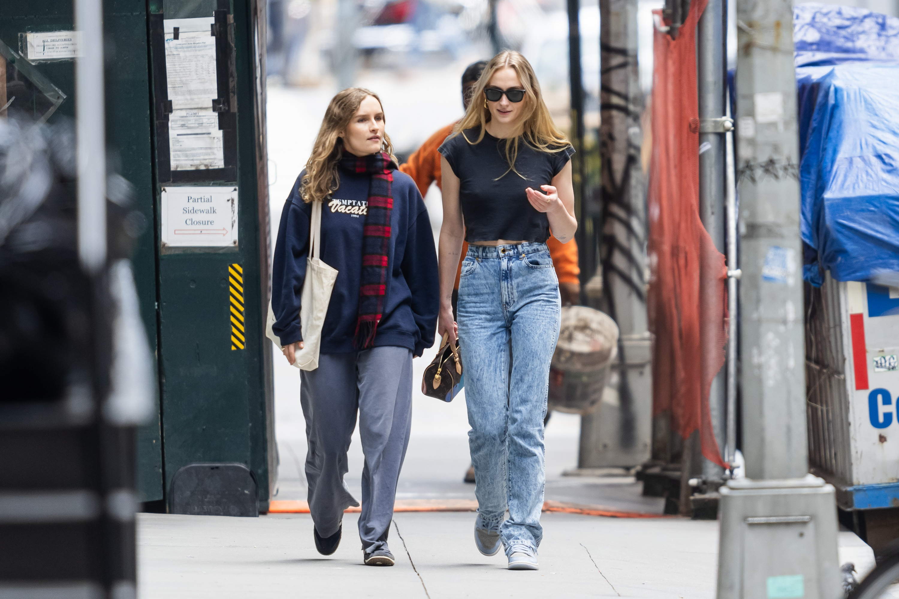 Sophie walking down the street