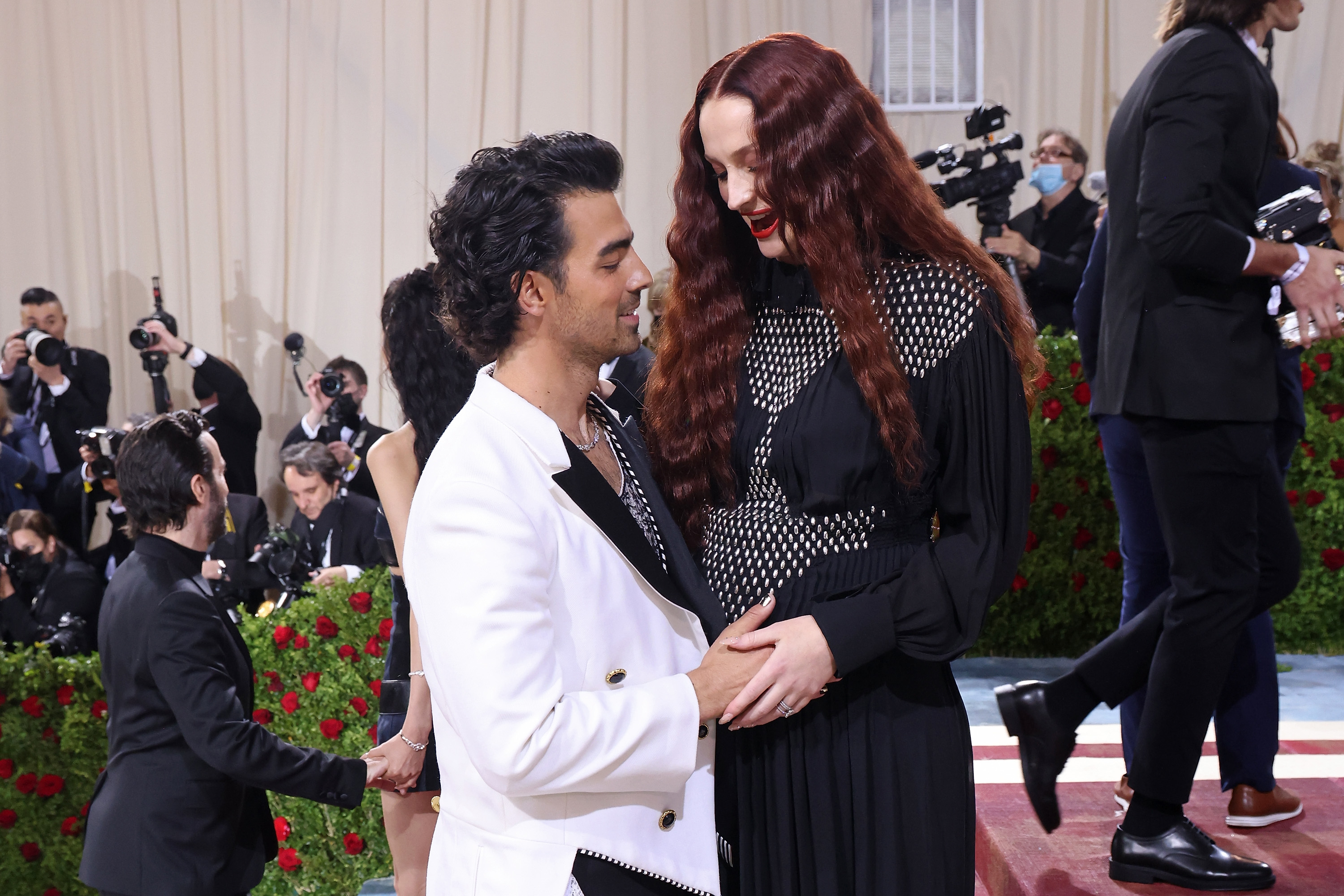 Closeup of Joe Jonas and Sophie Turner