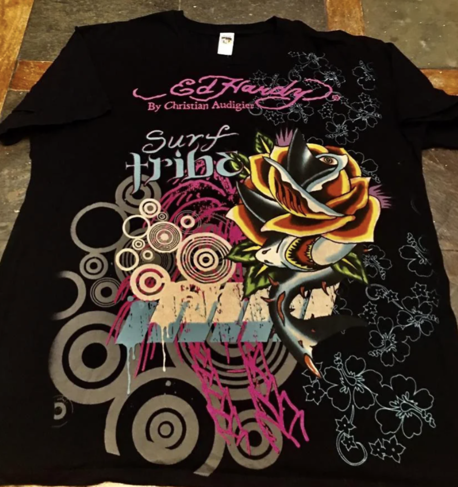 An Ed Hardy T-shirt