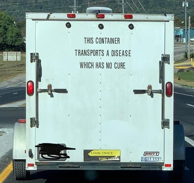 &quot;This container transports a disease which has no cure&quot;