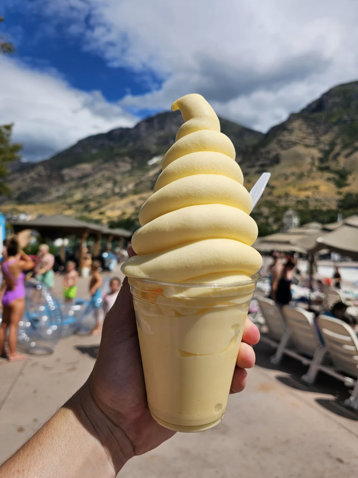 Closeup of soft serve