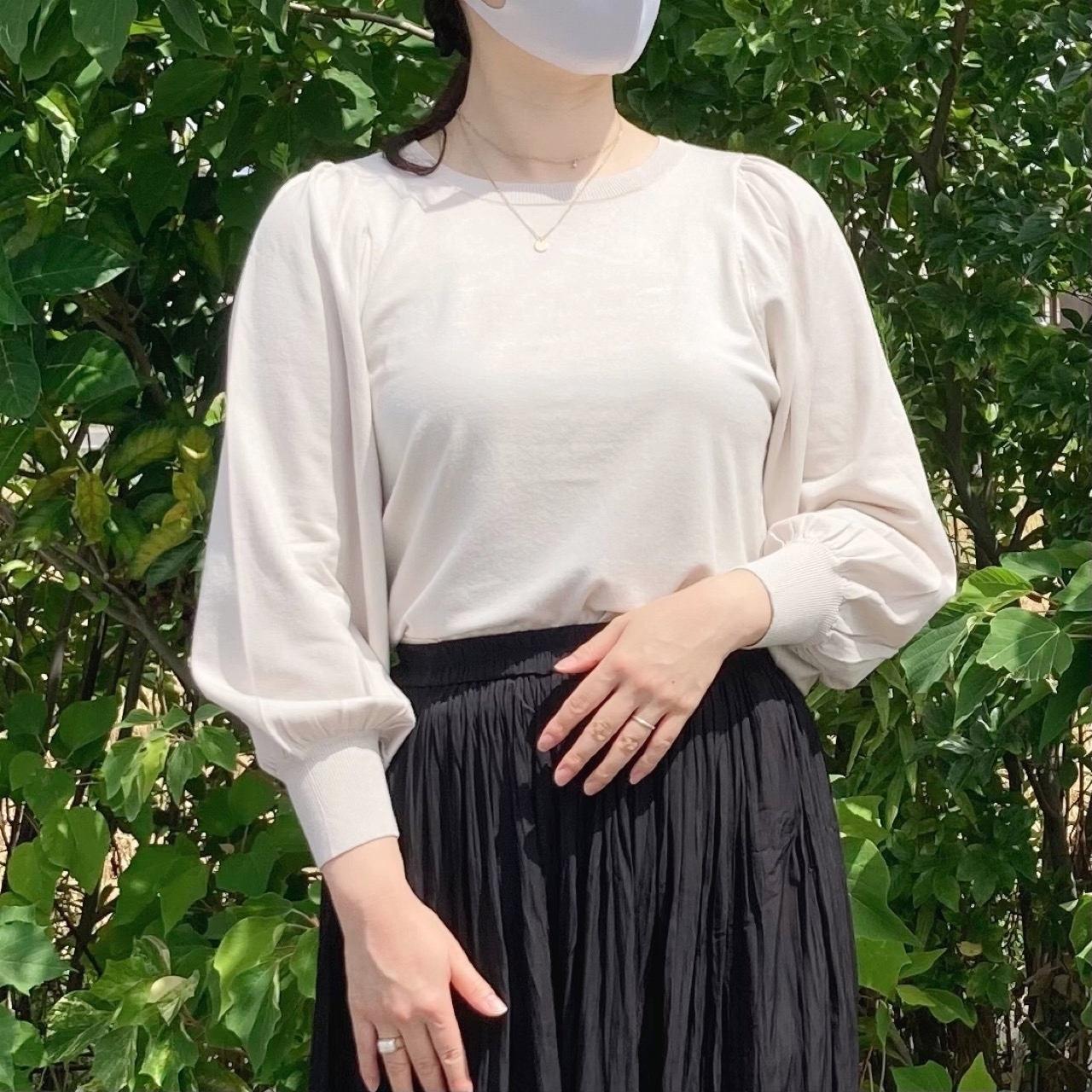 GLOBAL WORK(グローバルワーク)のおすすめトップス「洗えるボリュームスリーブプルオーバー/MATINEE LINE」