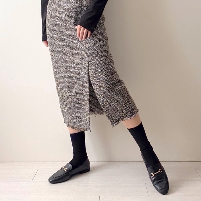 GUのオススメのスカート「ツイーディミディスカートZ+E」