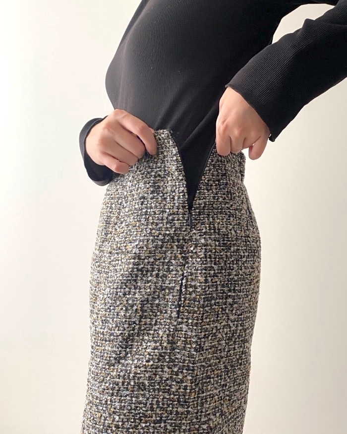 GUのオススメのスカート「ツイーディミディスカートZ+E」