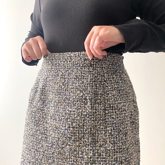 GUのオススメのスカート「ツイーディミディスカートZ+E」