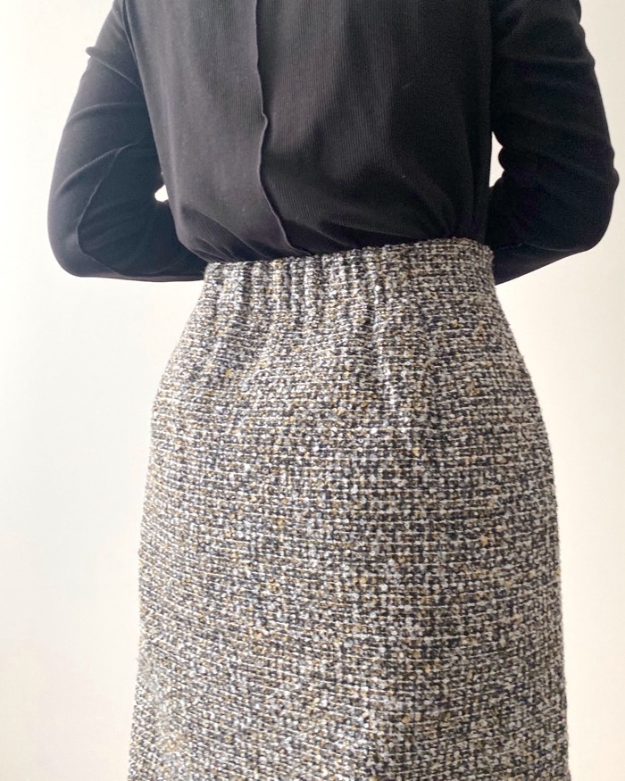 GUのオススメのスカート「ツイーディミディスカートZ+E」