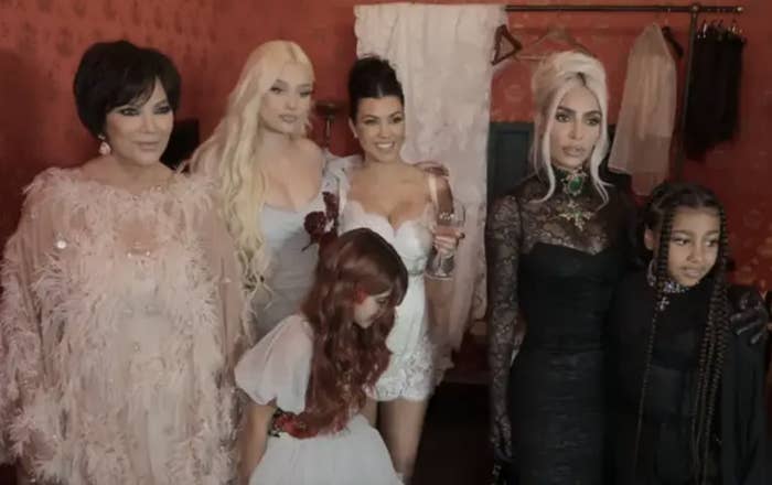 Kris Jenner with Kourtney, Kim, and others