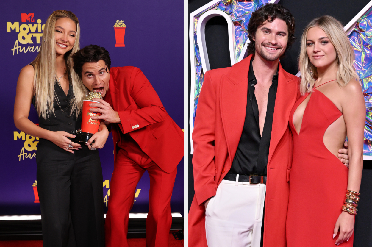 madelyn and chase side by side chase and kelsea at the VMAs