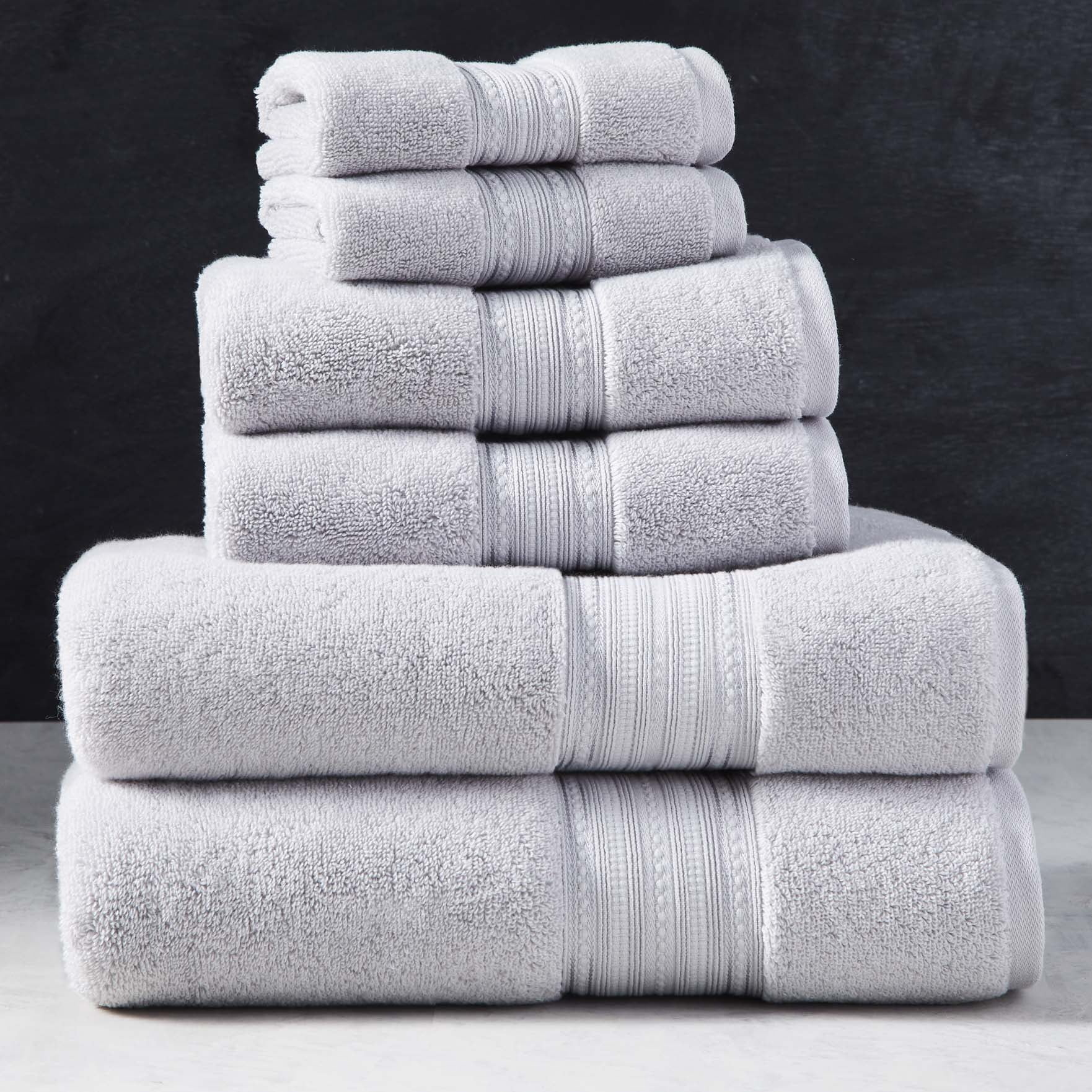 set of gray towels