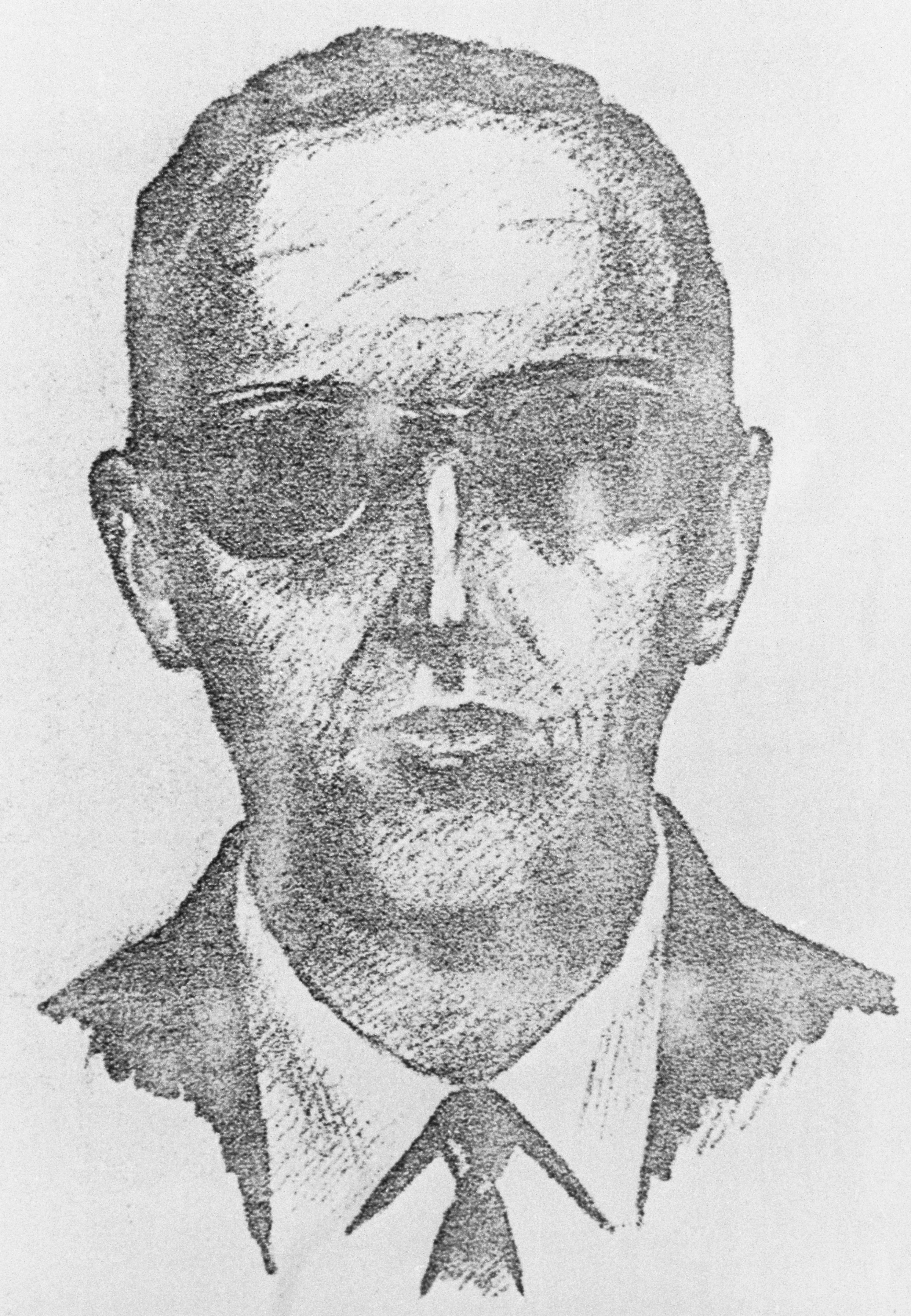 a sketch of the potential suspect &quot;D.B. Cooper&quot;