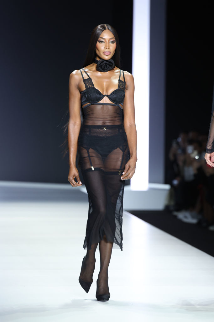 Naomi Campbell on the runway