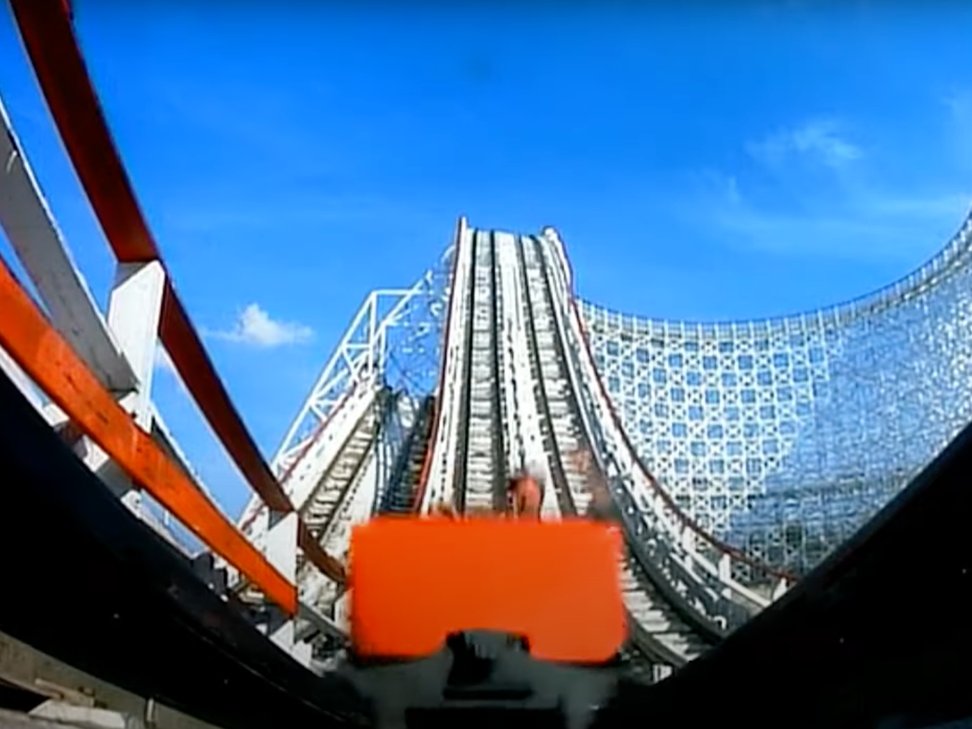 People on a rollercoaster